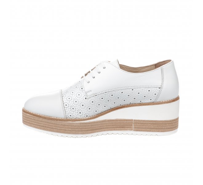 Chaussures à lacets fille - MIGLIO - Blanc