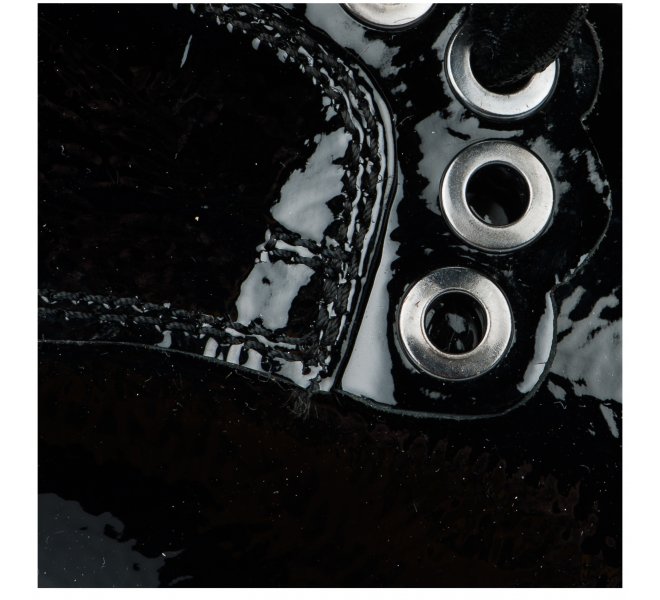 Chaussures à lacets fille - MIGLIO - Noir verni