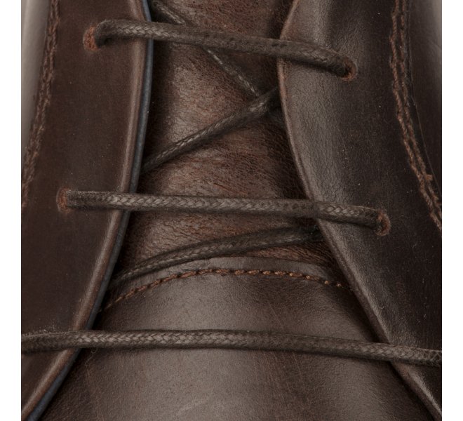 Chaussures à lacets garçon - FIRST COLLECTIVE - Marron fonce