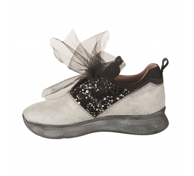 Chaussures à lacets fille - PAPUCEI - Blanc casse