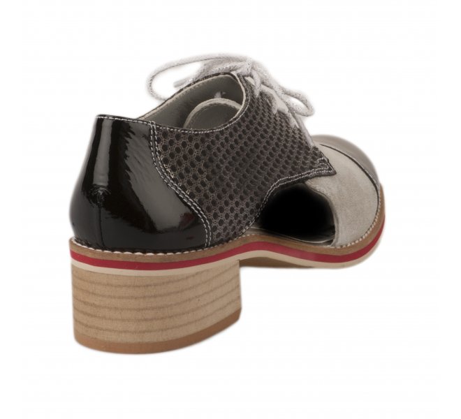 Chaussures à lacets fille - UN TOUR EN VILLE - Noir verni