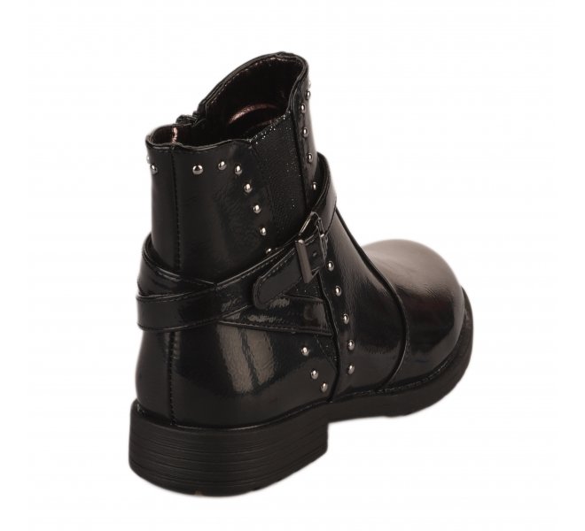 Boots fille - ASSO - Noir verni