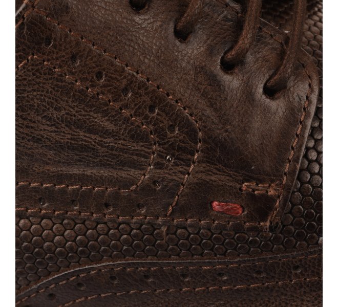 Chaussures à lacets garçon - FIRST COLLECTIVE - Marron fonce