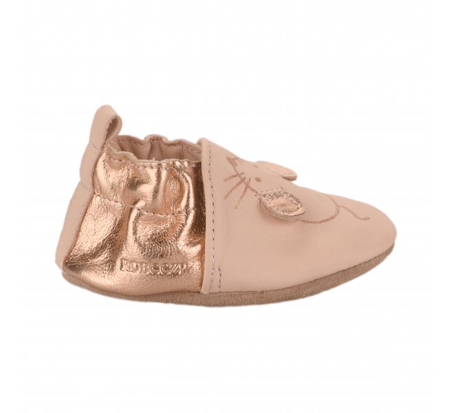 Chaussons fille - ROBEEZ - Rose dore
