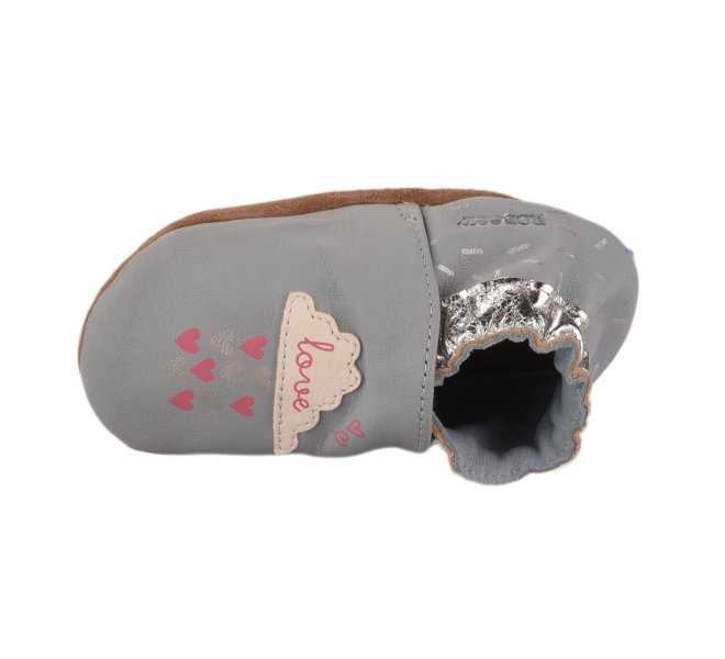 Chaussons fille - ROBEEZ - Gris clair