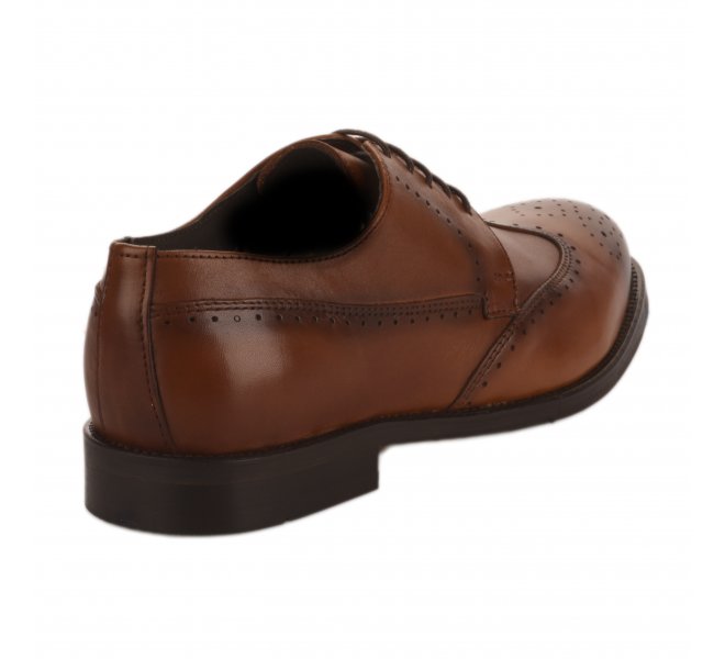 Chaussures à lacets garçon - FIRST COLLECTIVE - Marron cognac