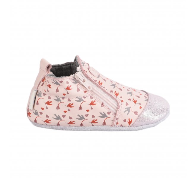 Chaussons fille - ROBEEZ - Rose nacre