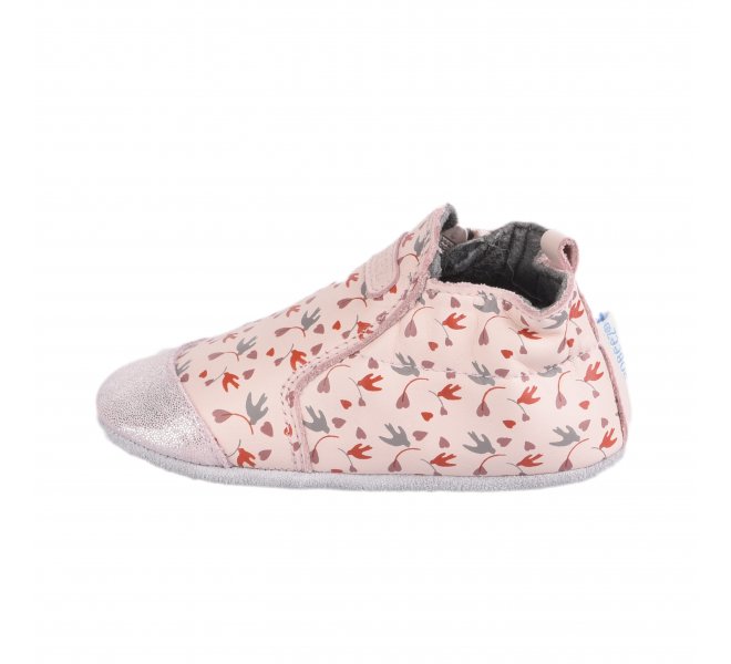 Chaussons fille - ROBEEZ - Rose nacre