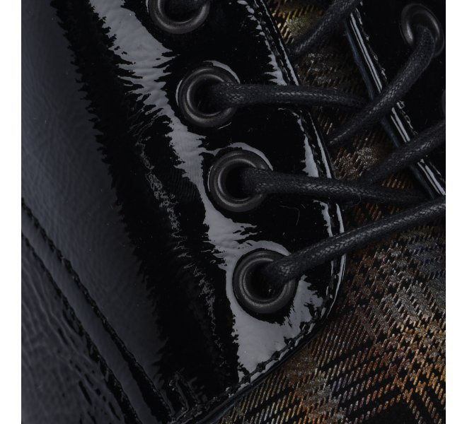 Chaussures à lacets fille - GEO REINO - Noir verni
