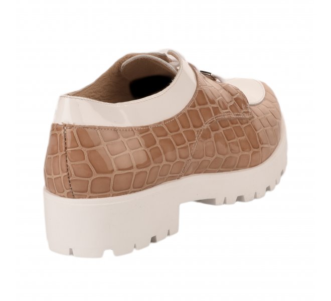 Chaussures à lacets fille - ROSEWOOD - Taupe vernis