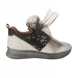 Chaussures à lacets fille - PAPUCEI - Blanc casse